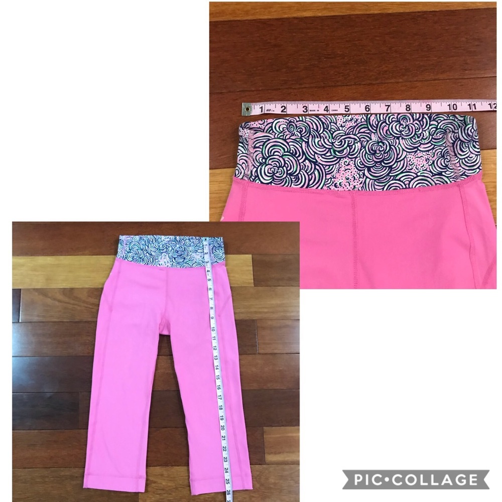 Lily Pulitzer Pink Cropped Capri Yoga leggings. - Picture 8 of 8